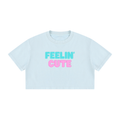 Women's Mineral Wash Cotton Crop T-Shirt