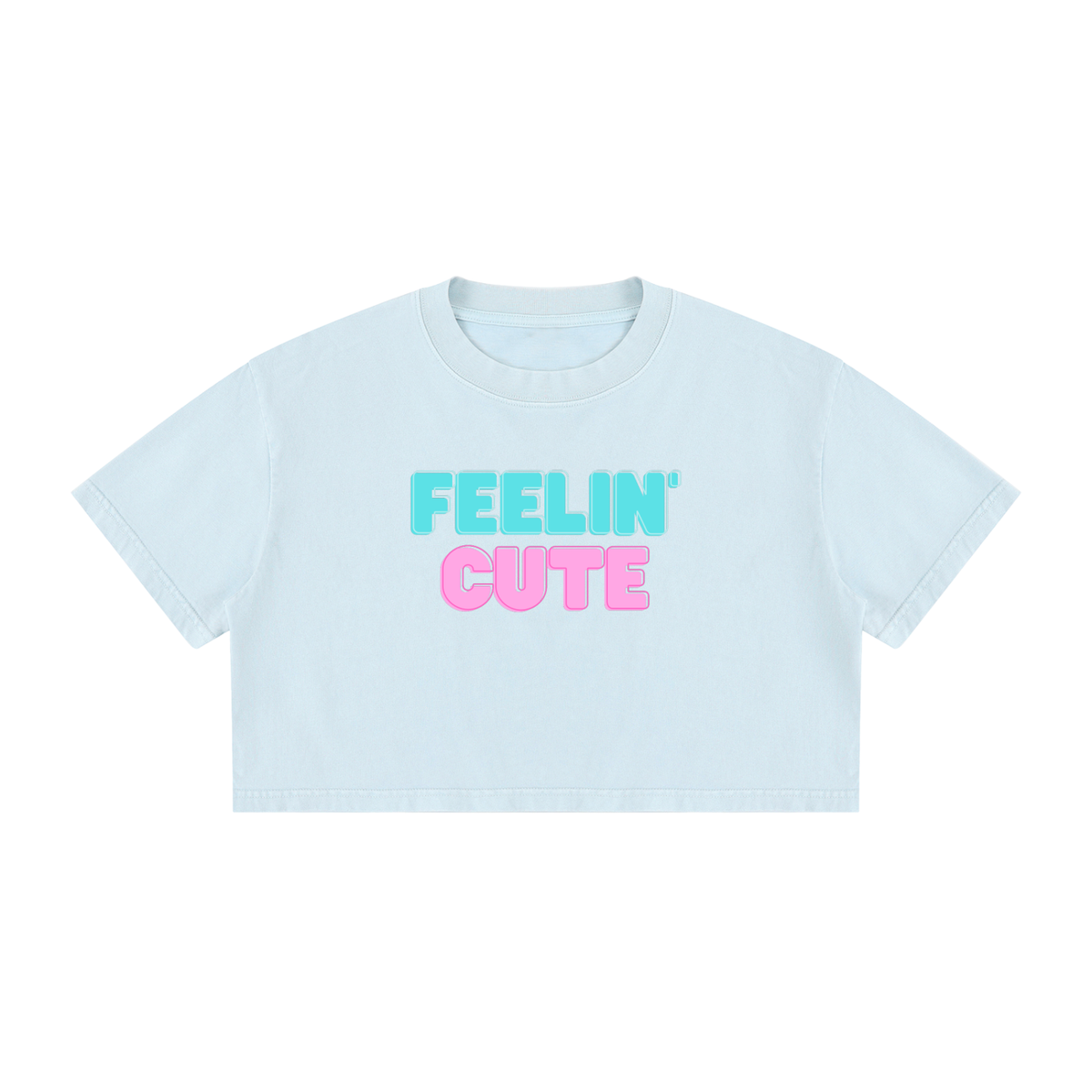 Women's Mineral Wash Cotton Crop T-Shirt