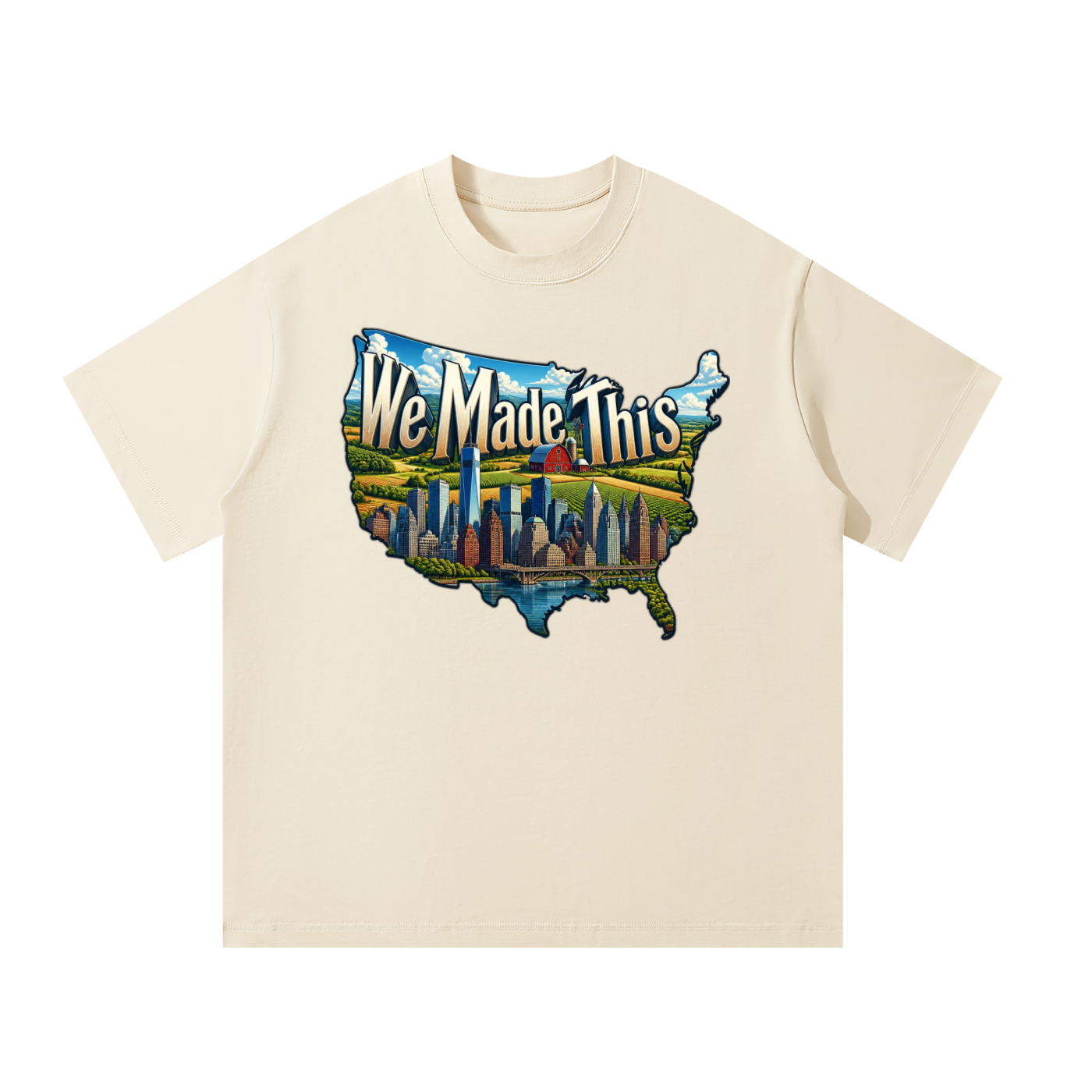 Mens Oversized T-Shirt: We Made This Country