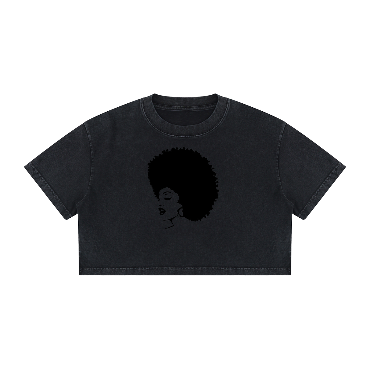 Women's Mineral Wash Cotton Crop T-Shirt