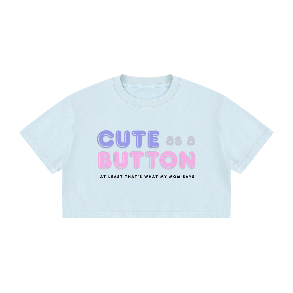Women's Mineral Wash Cotton Crop T-Shirt