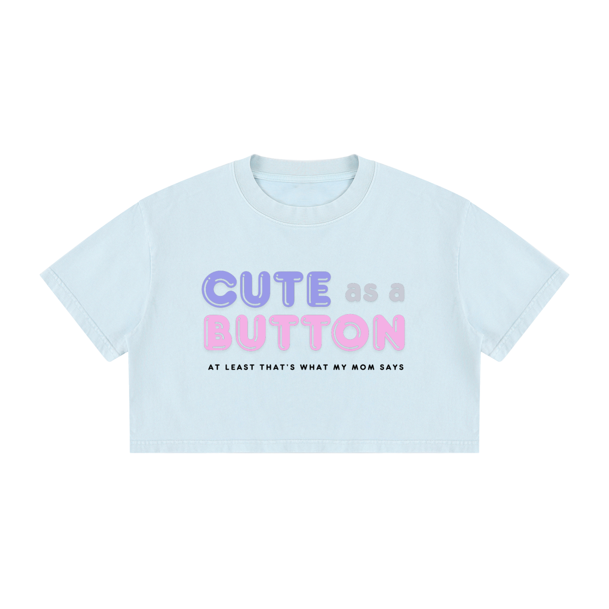 Women's Mineral Wash Cotton Crop T-Shirt