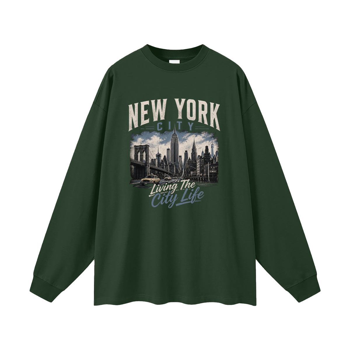 New York - Men's Oversized  Long Sleeve T-Shirt