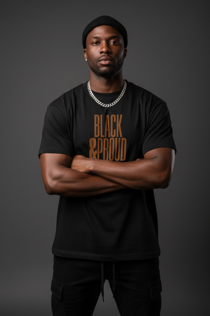 Black & Proud Men's Oversized T-Shirt