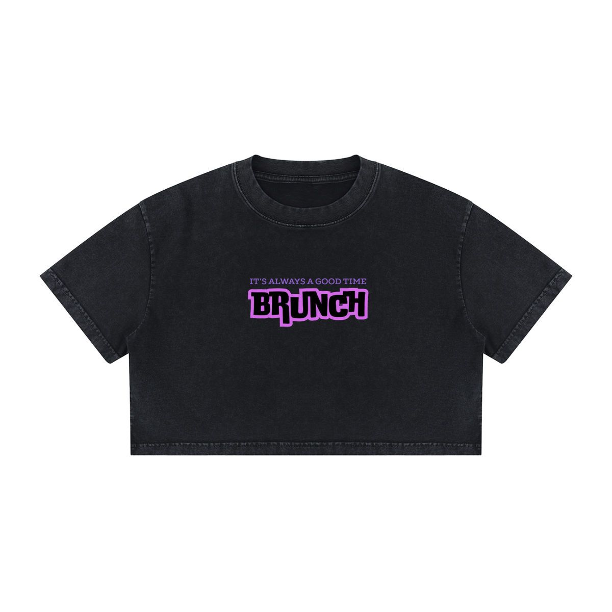 Women's Mineral Wash Cotton Crop T-Shirt