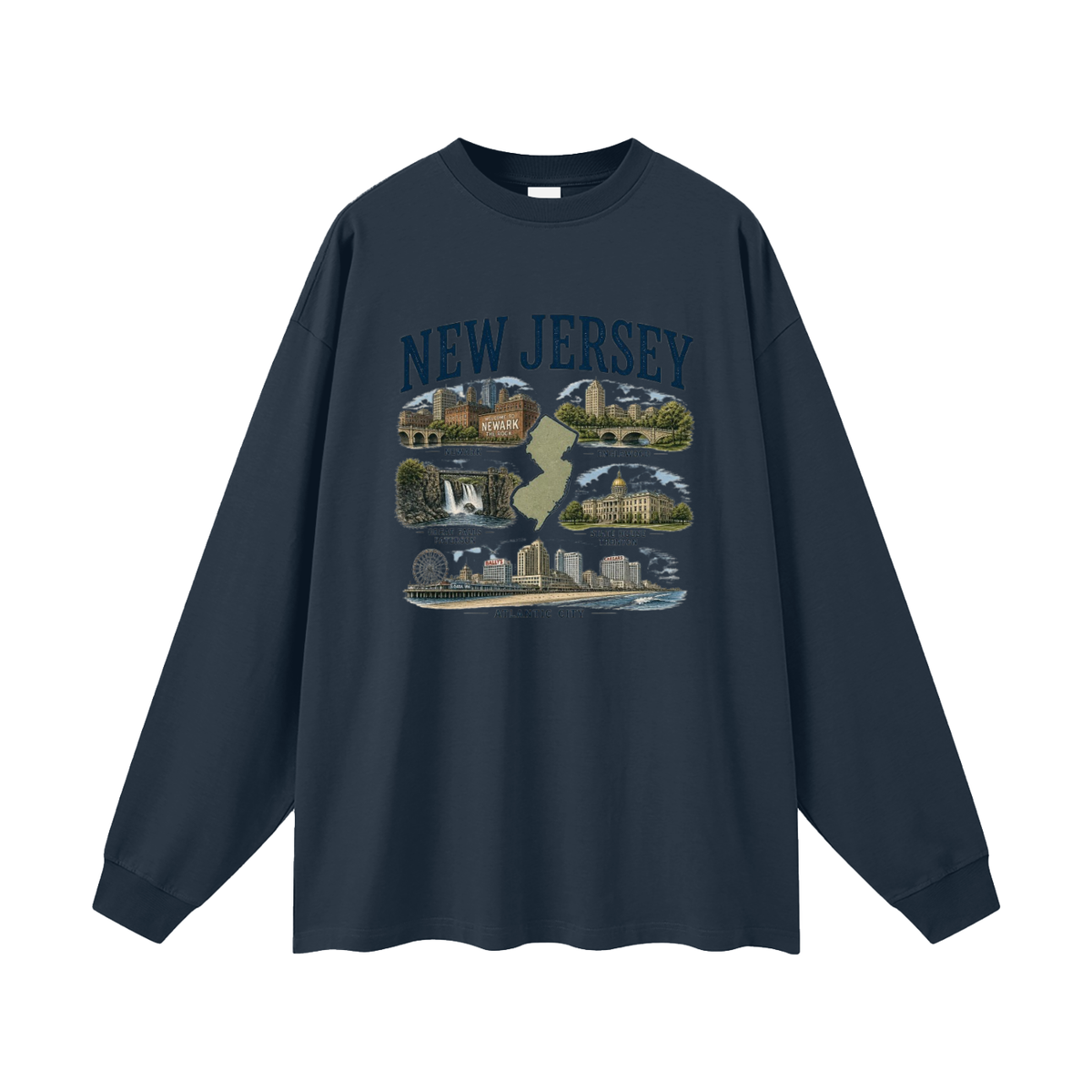 New Jersey - Oversized Long Sleeve T-Shirt