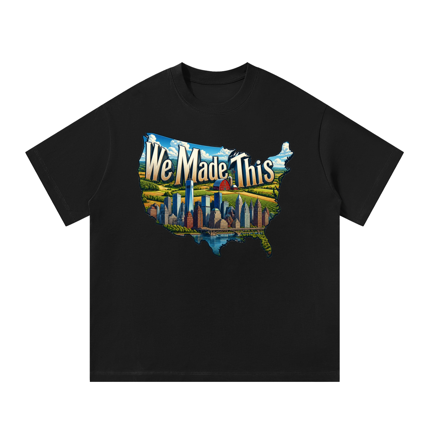 Mens Oversized T-Shirt: We Made This Country