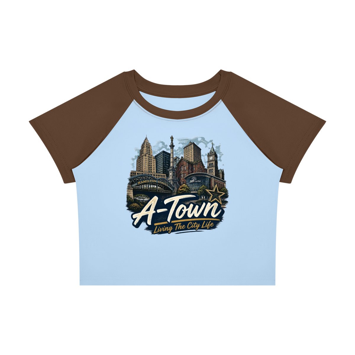 Women’s Raglan Color Block Baby T-Shirt: A-Town City Living