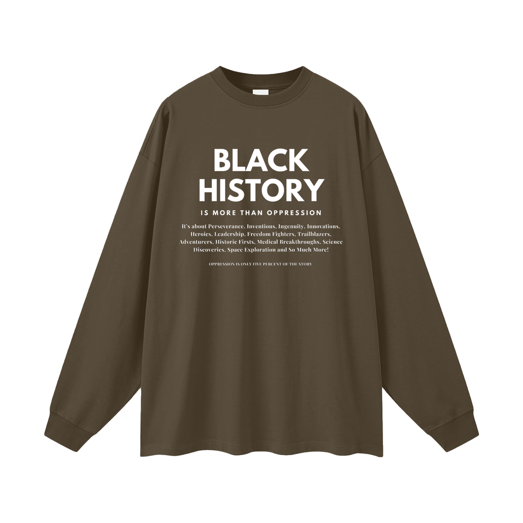 Men's Unisex Long Sleeve T-Shirt: Black History Is Not...