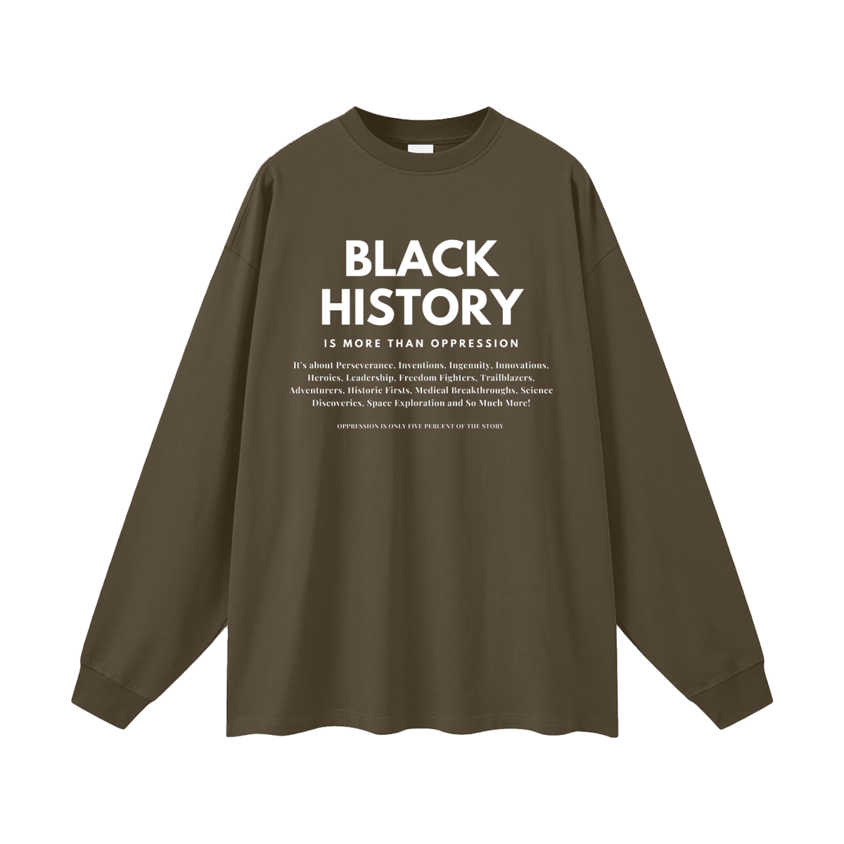 Men's Unisex Long Sleeve T-Shirt: Black History Is Not...