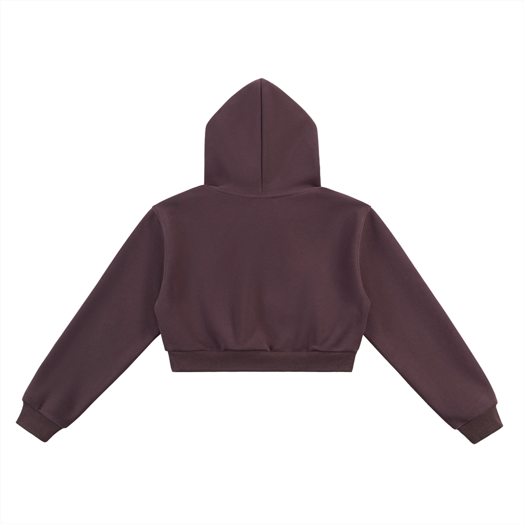 “XOXO” Essential Cropped Hoodie – Women’s 350 GSM Love Graphic