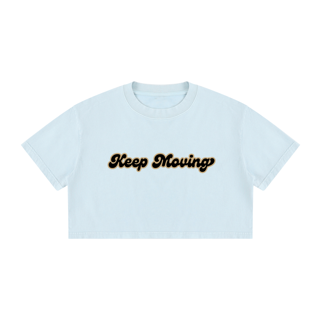 Women's Mineral Wash Cotton Crop T-Shirt