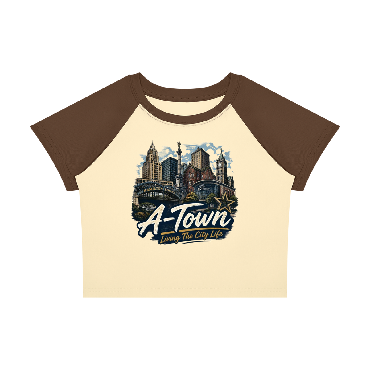 Women’s Raglan Color Block Baby T-Shirt: A-Town City Living