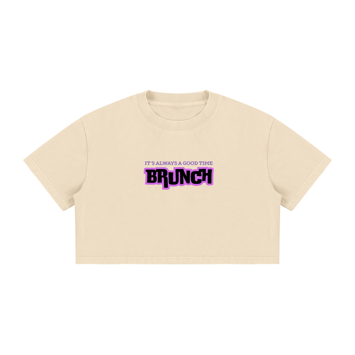 Women's Mineral Wash Cotton Crop T-Shirt