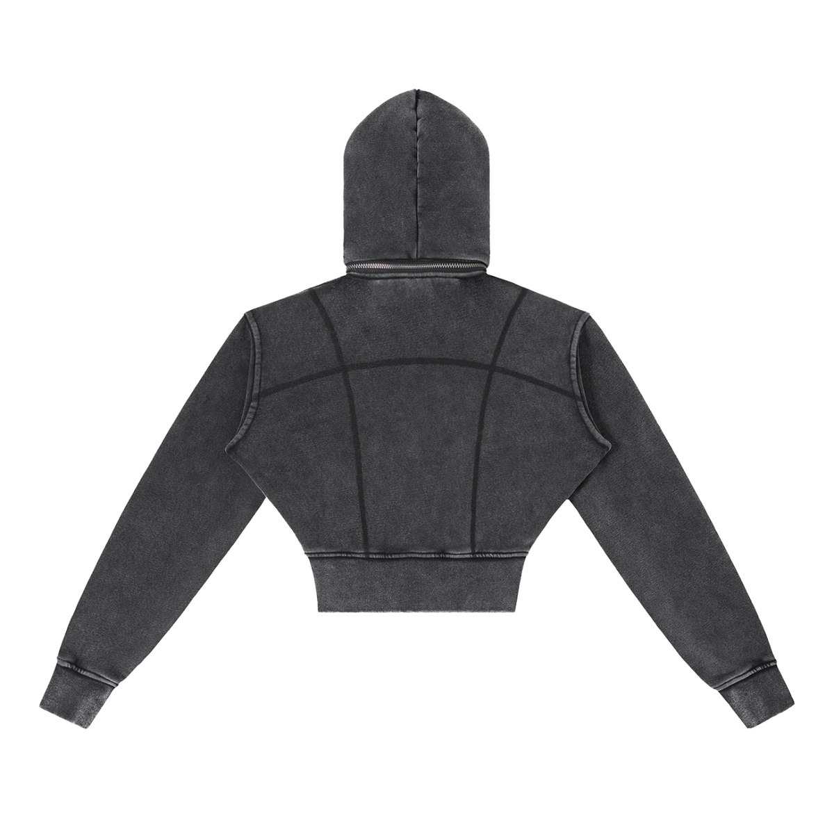 Women's Washed Cropped Fleece Hoodie