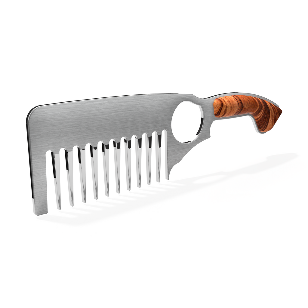 Heavy Duty Stainless Steel Beard Comb For Super Thick & Super Curly Beards