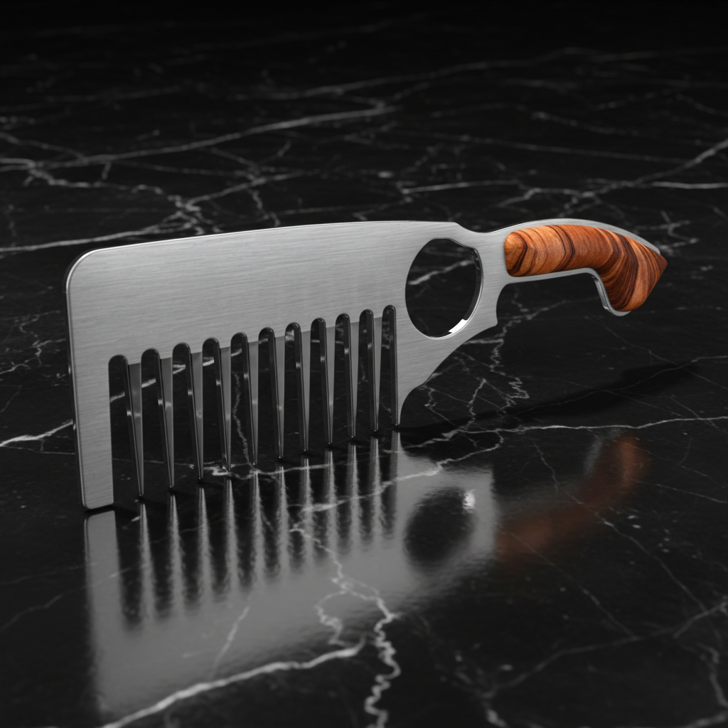 Heavy Duty Stainless Steel Beard Comb For Super Thick & Super Curly Beards