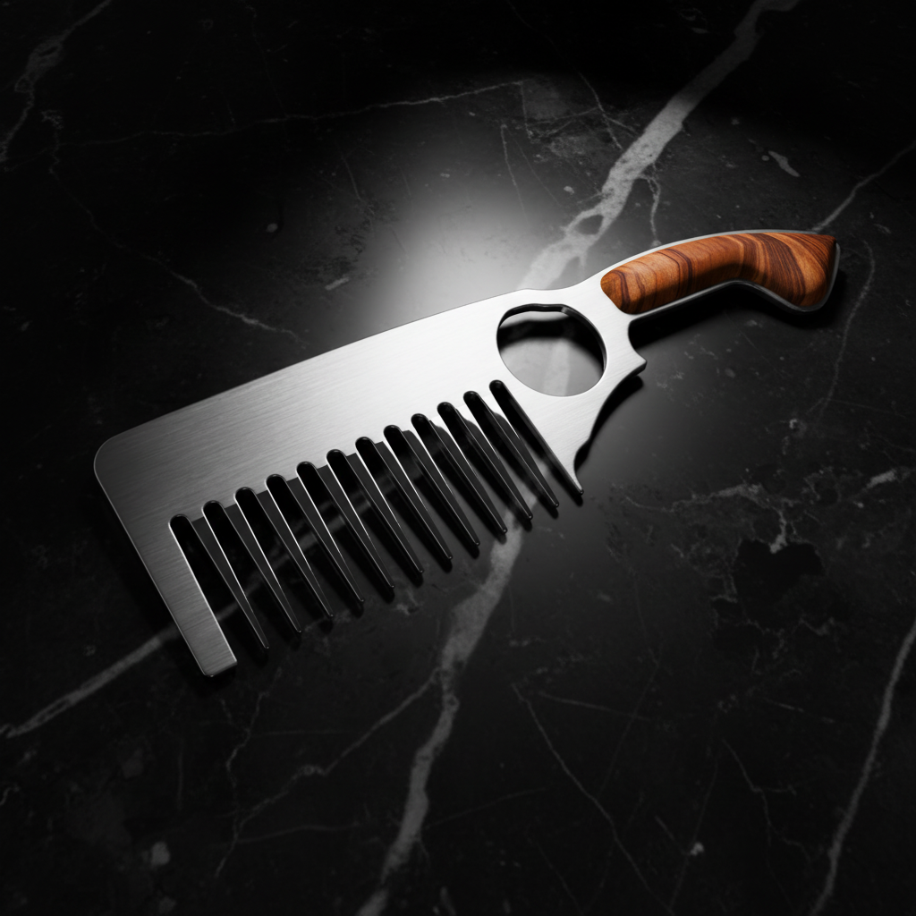 Heavy Duty Stainless Steel Beard Comb For Super Thick & Super Curly Beards