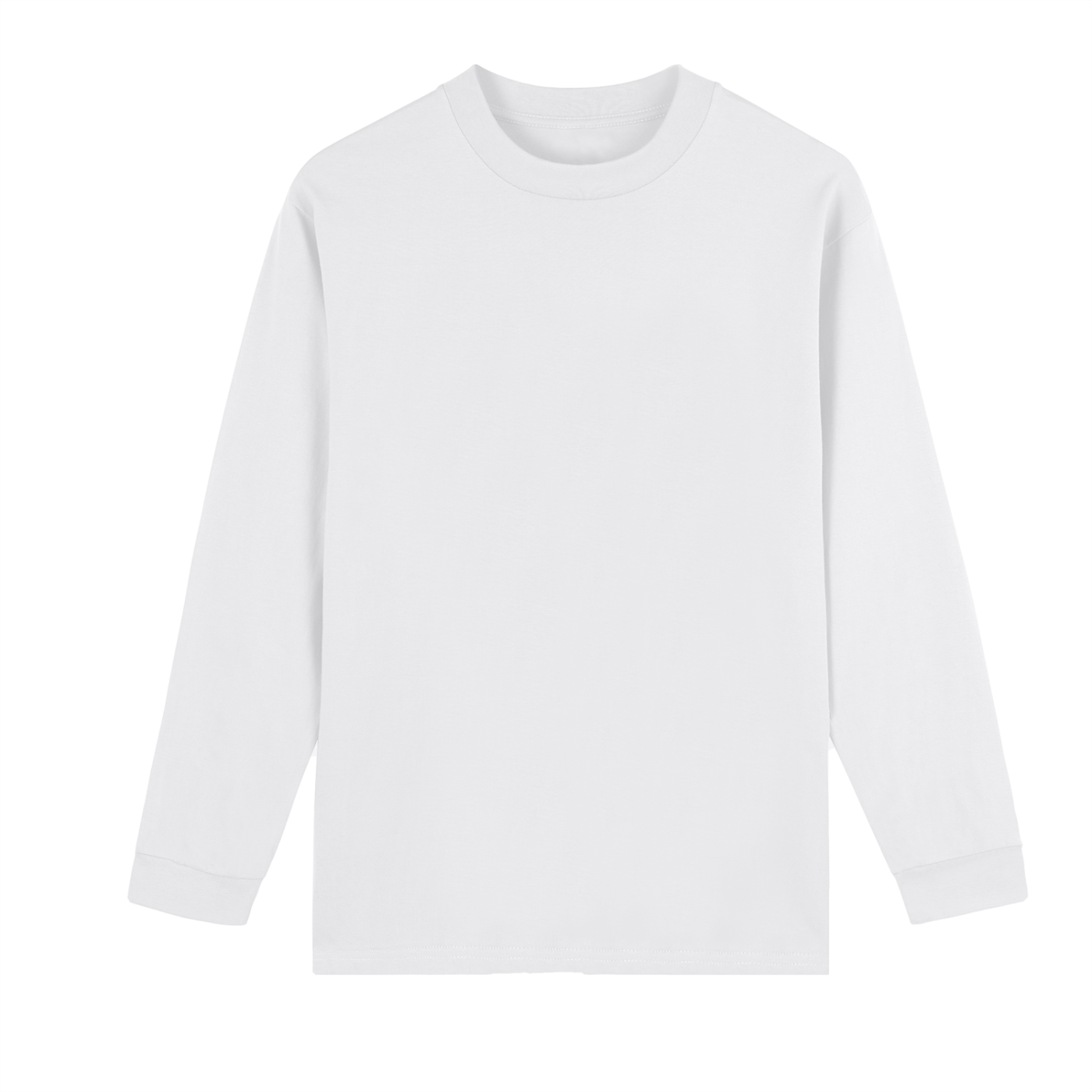mens Crew Neck Drop Shoulder Long Sleeve Shirt