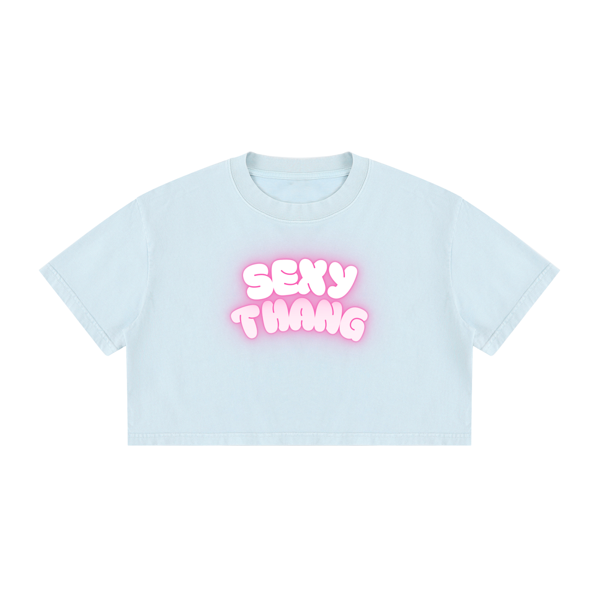 Women's Mineral Wash Cotton Crop T-Shirt