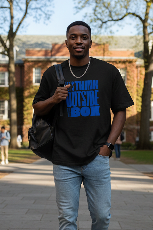 Men's Oversized T-Shirt: Let's Think Outside The Box
