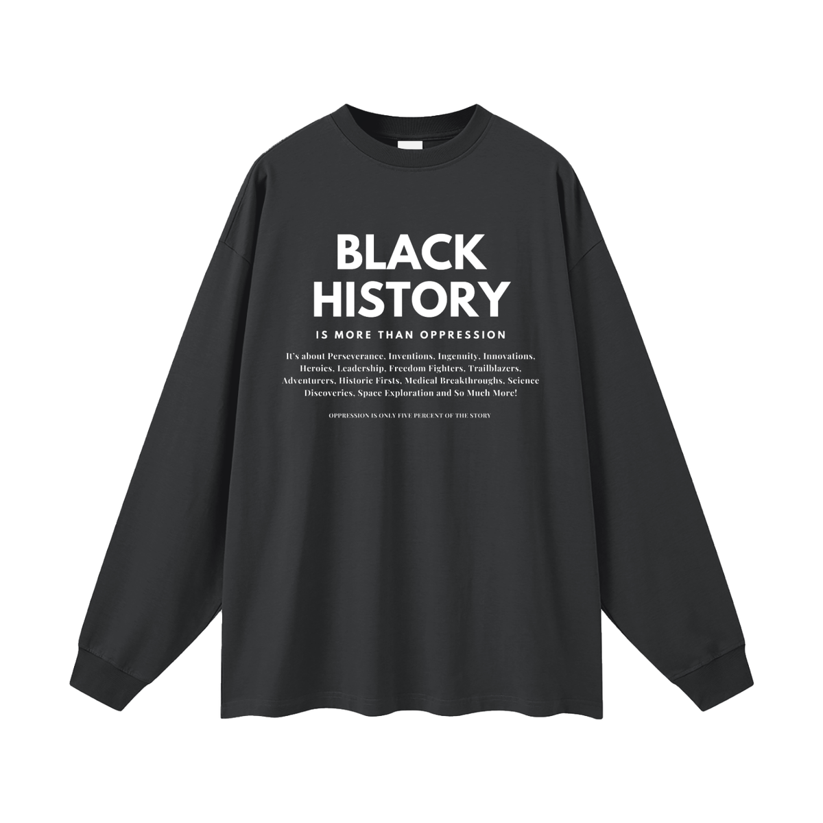Men's Unisex Long Sleeve T-Shirt: Black History Is Not...
