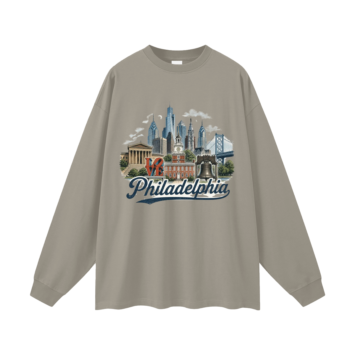 Philadelphia - Men's Oversized Long Sleeve T-Shirt