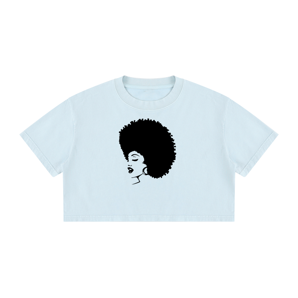 Women's Mineral Wash Cotton Crop T-Shirt