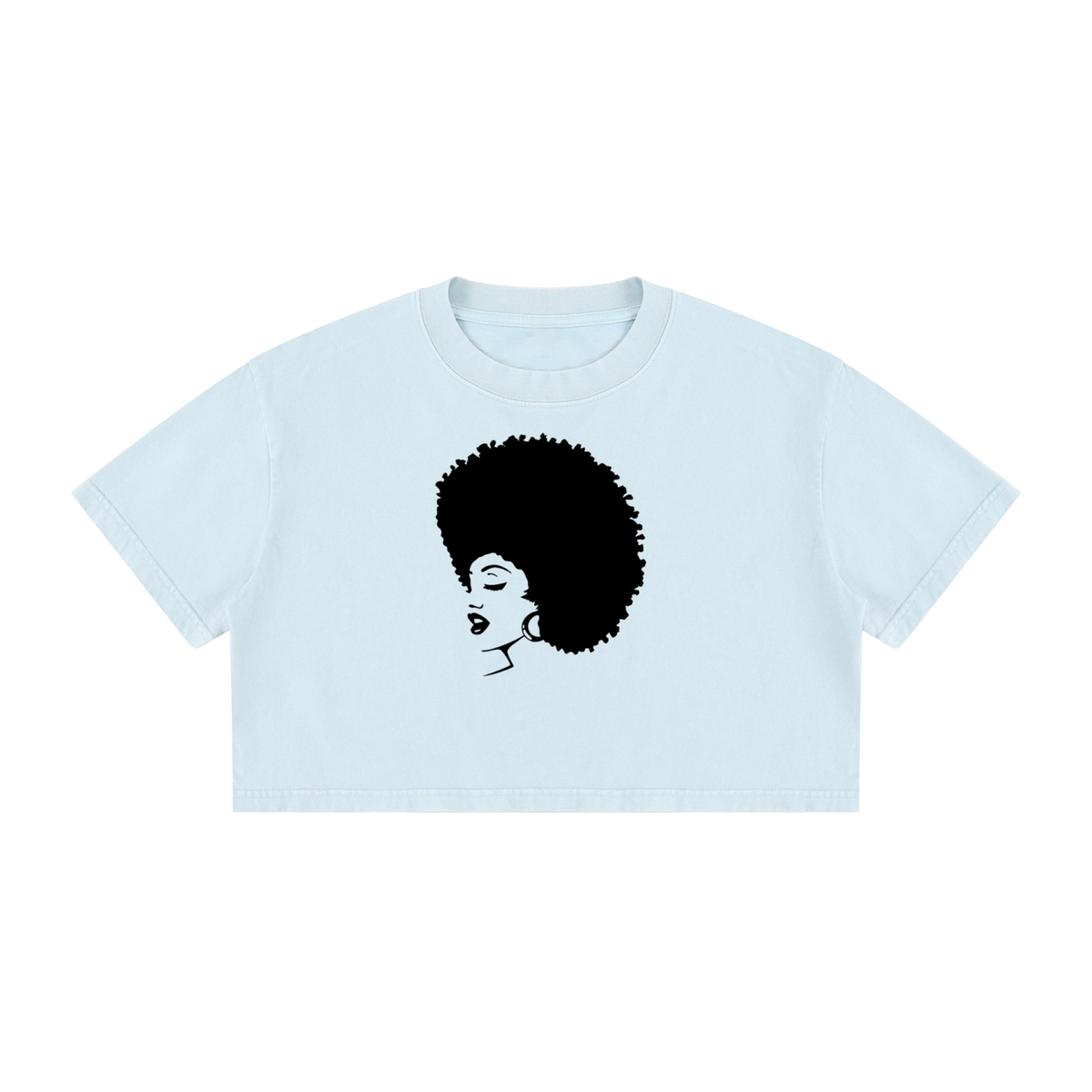 Women's Mineral Wash Cotton Crop T-Shirt