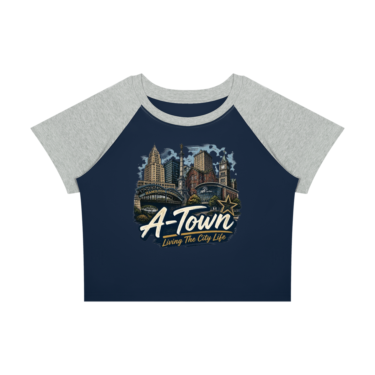 Women’s Raglan Color Block Baby T-Shirt: A-Town City Living