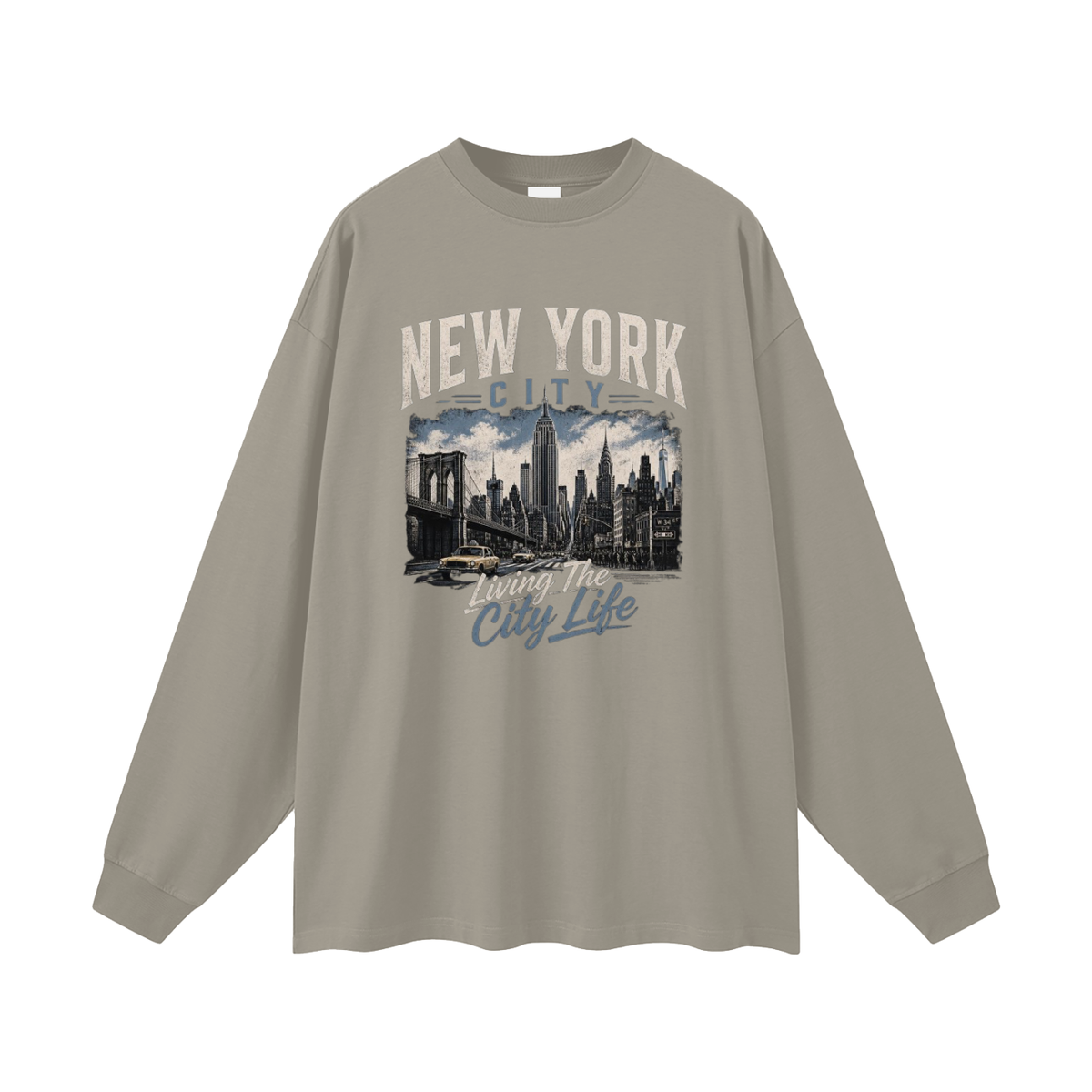 New York - Men's Oversized  Long Sleeve T-Shirt