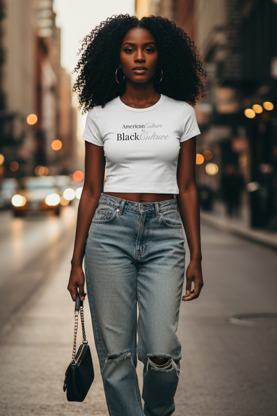 Women's Cropped T-Shirt: American Culture is Black Culture