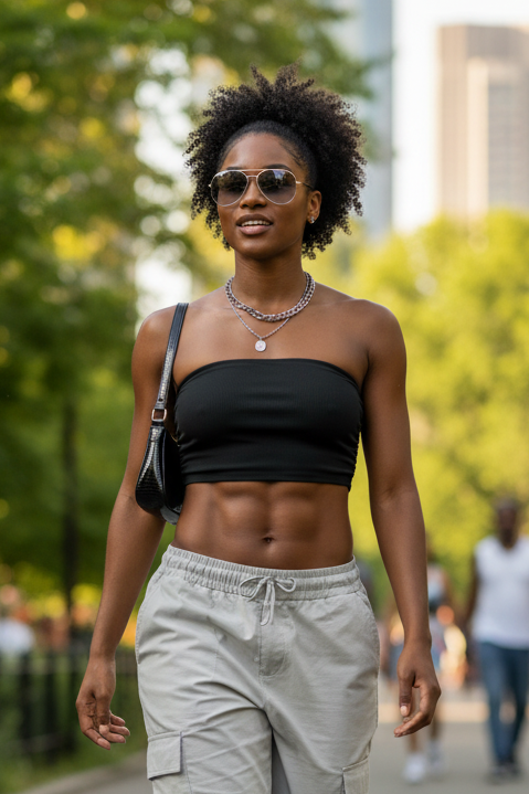 Women’s Ruched Cropped Yoga Tube Top
