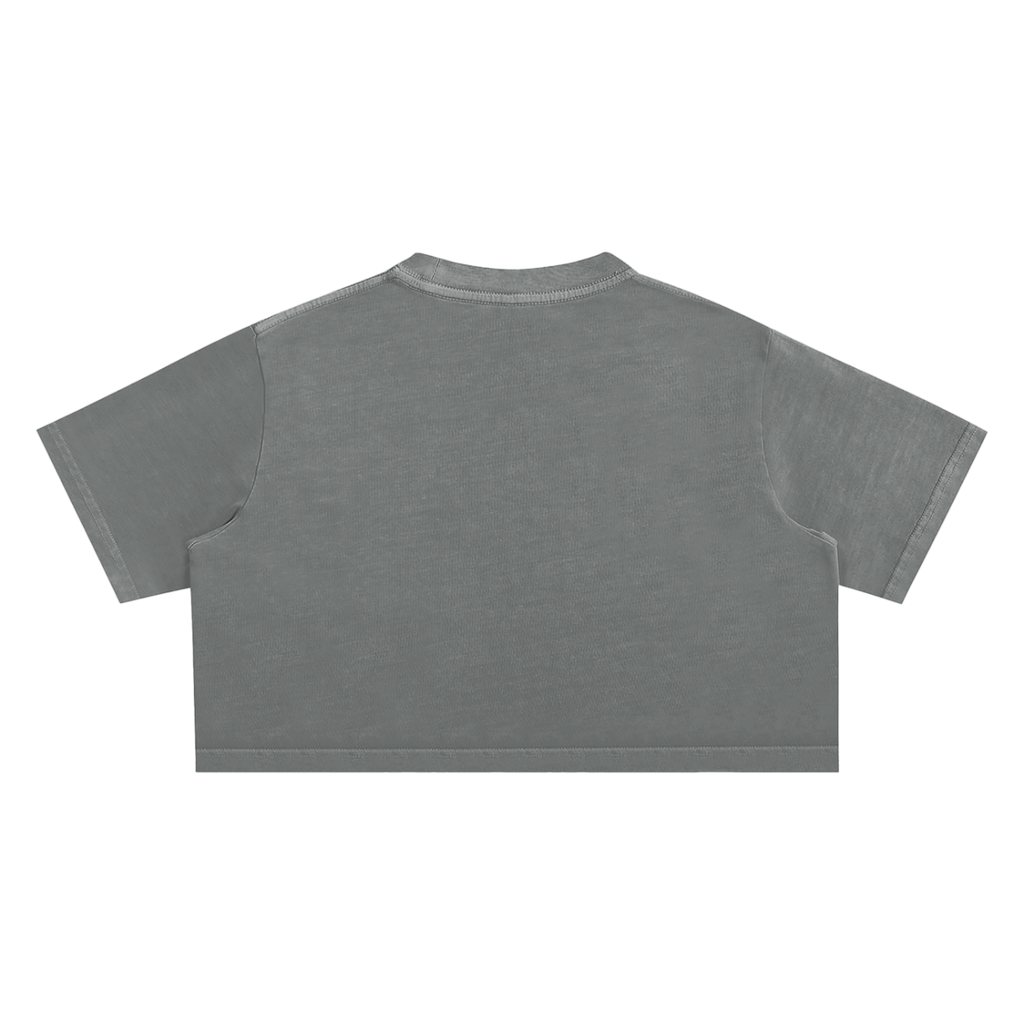 Slight Stretch Snow Washed Crop Top