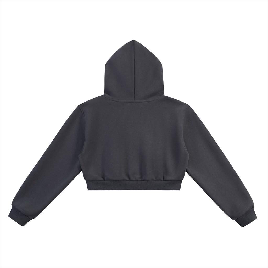“XOXO” Essential Cropped Hoodie – Women’s 350 GSM Love Graphic