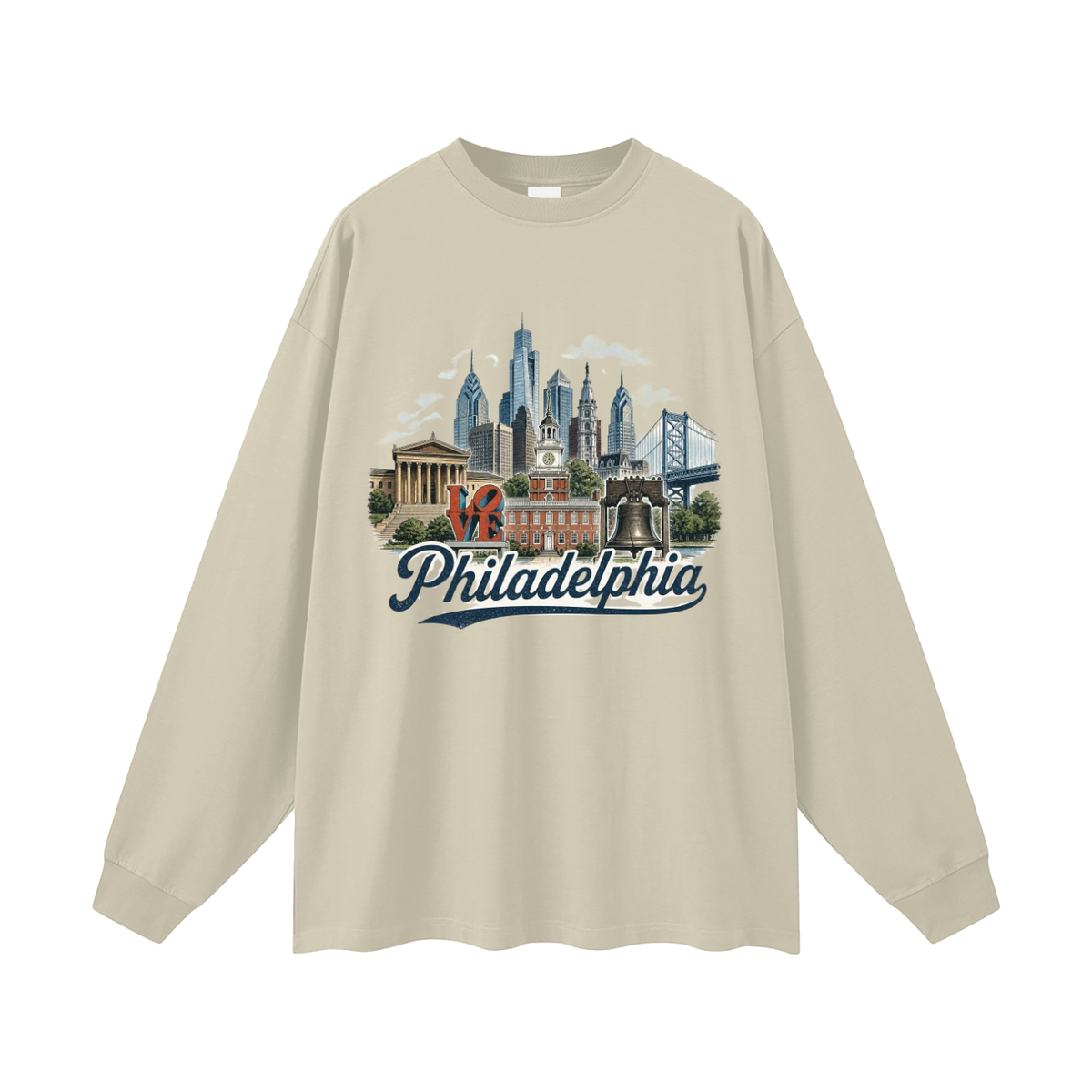 Philadelphia - Men's Oversized Long Sleeve T-Shirt