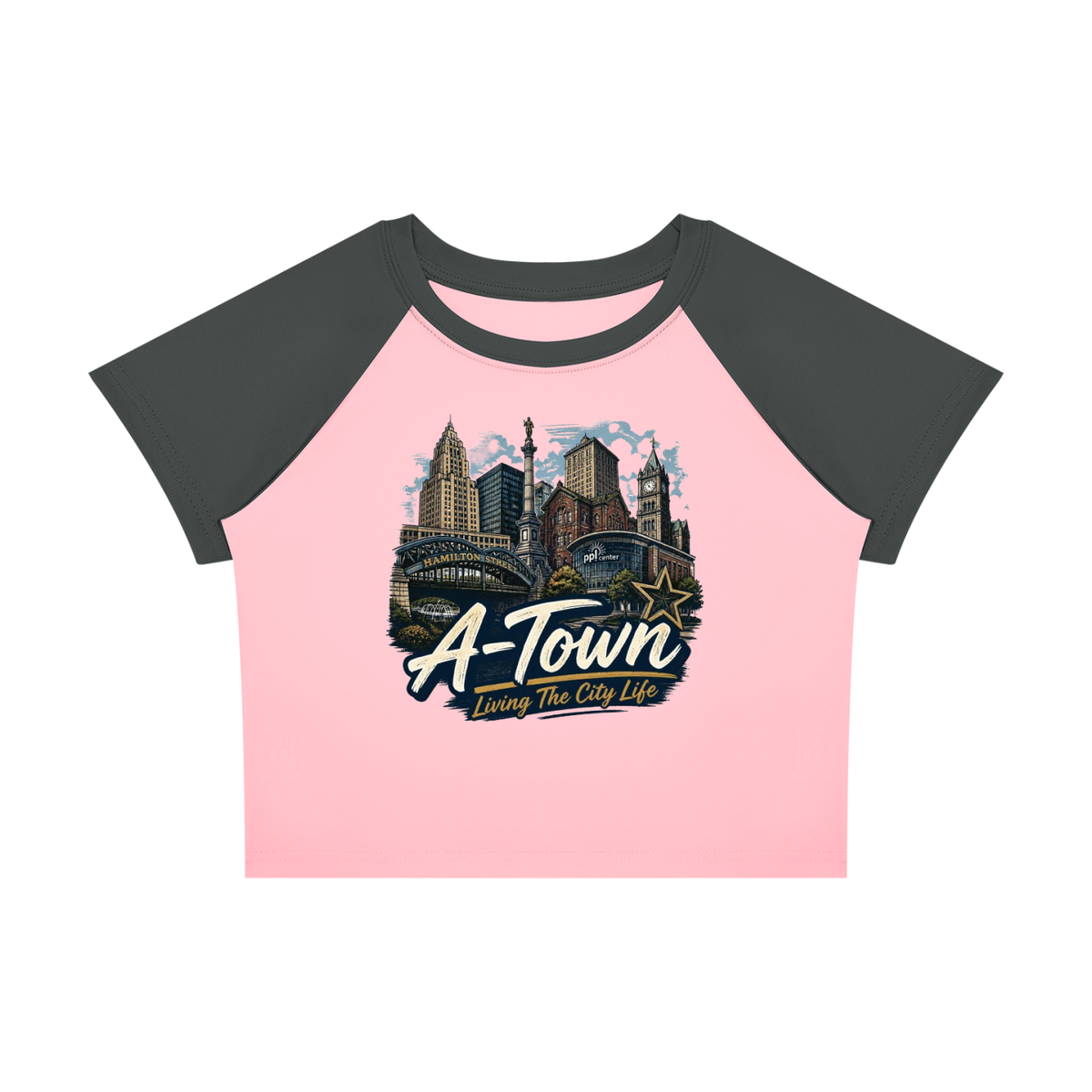 Women’s Raglan Color Block Baby T-Shirt: A-Town City Living