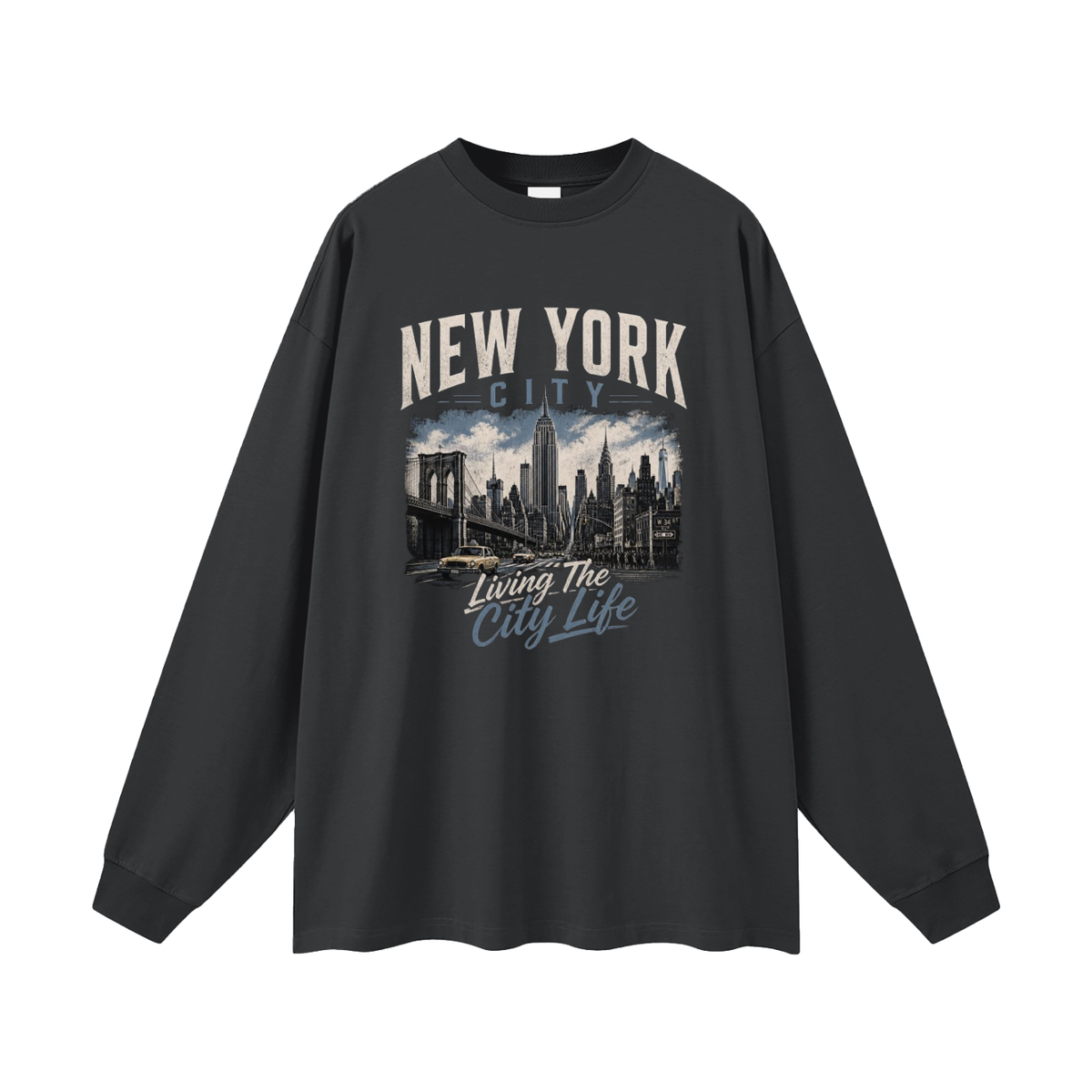 New York - Men's Oversized  Long Sleeve T-Shirt