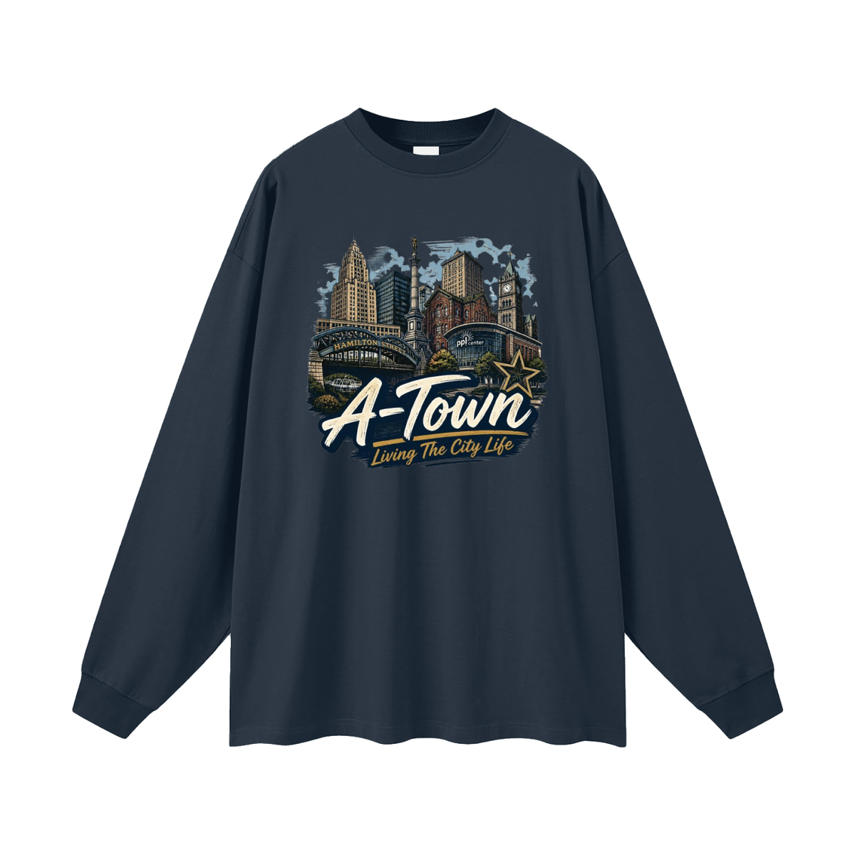 A-Town/Allentown Men's Oversized Long Sleeve T-Shirt