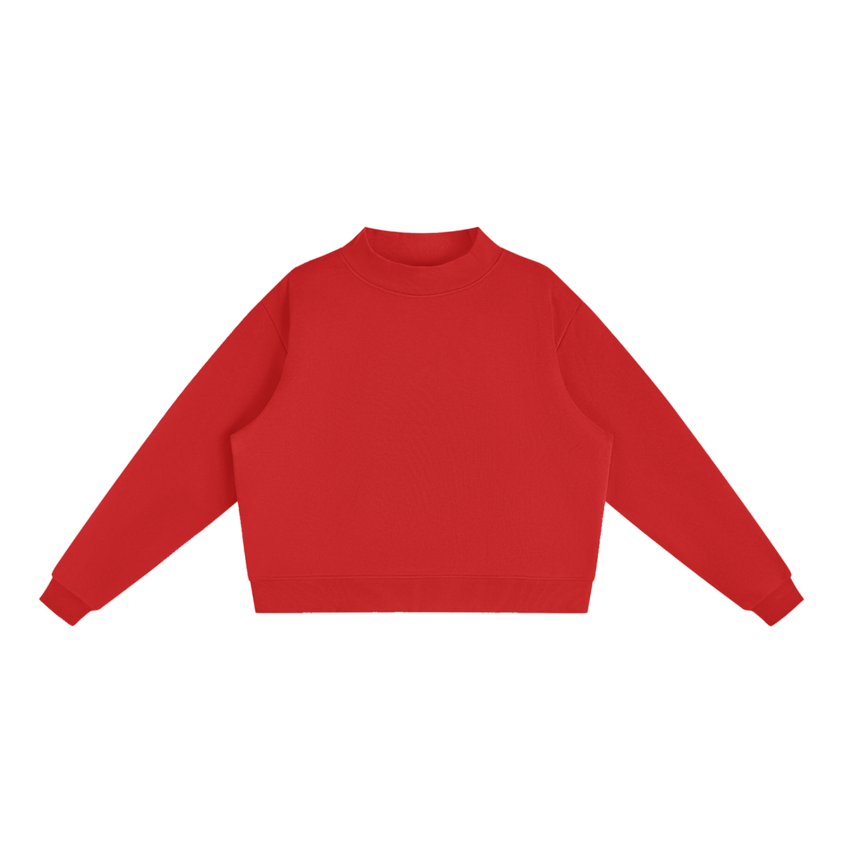 Women's Essential Fleece Mock-Neck Crew Sweatshirt