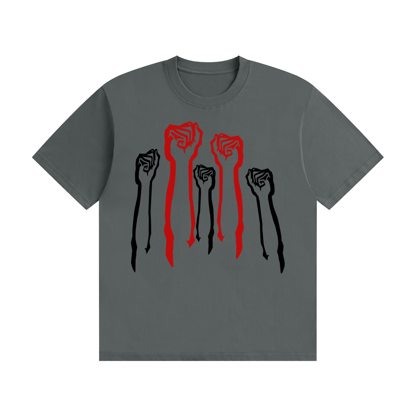 Seamless Cotton T-Shirt: Raise Your Fists