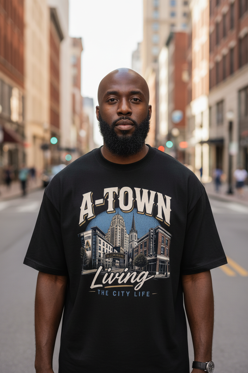 Men's Oversized T-Shirt: A-Town - Living The City Life - Allentown