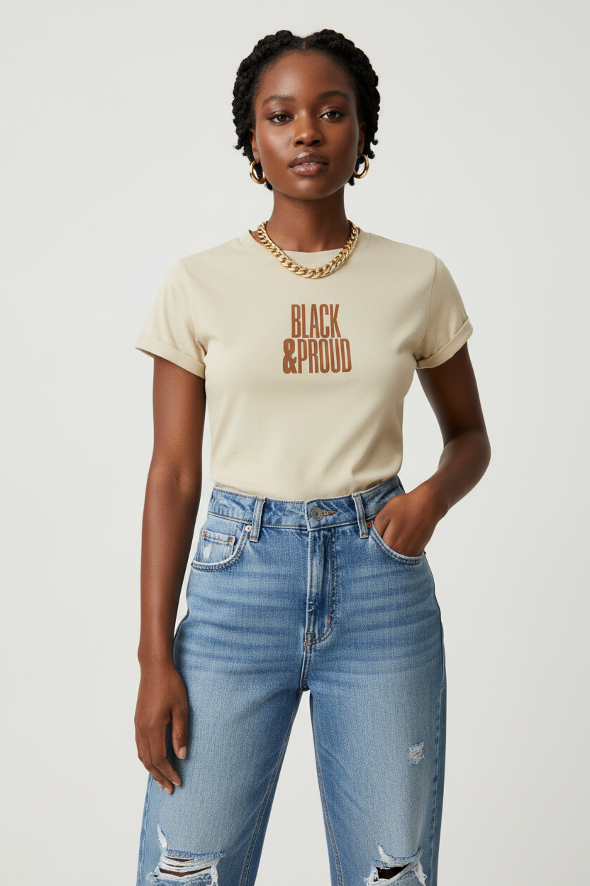 Be Black & Proud in This Vintage Wash Slim Fit T-shirt