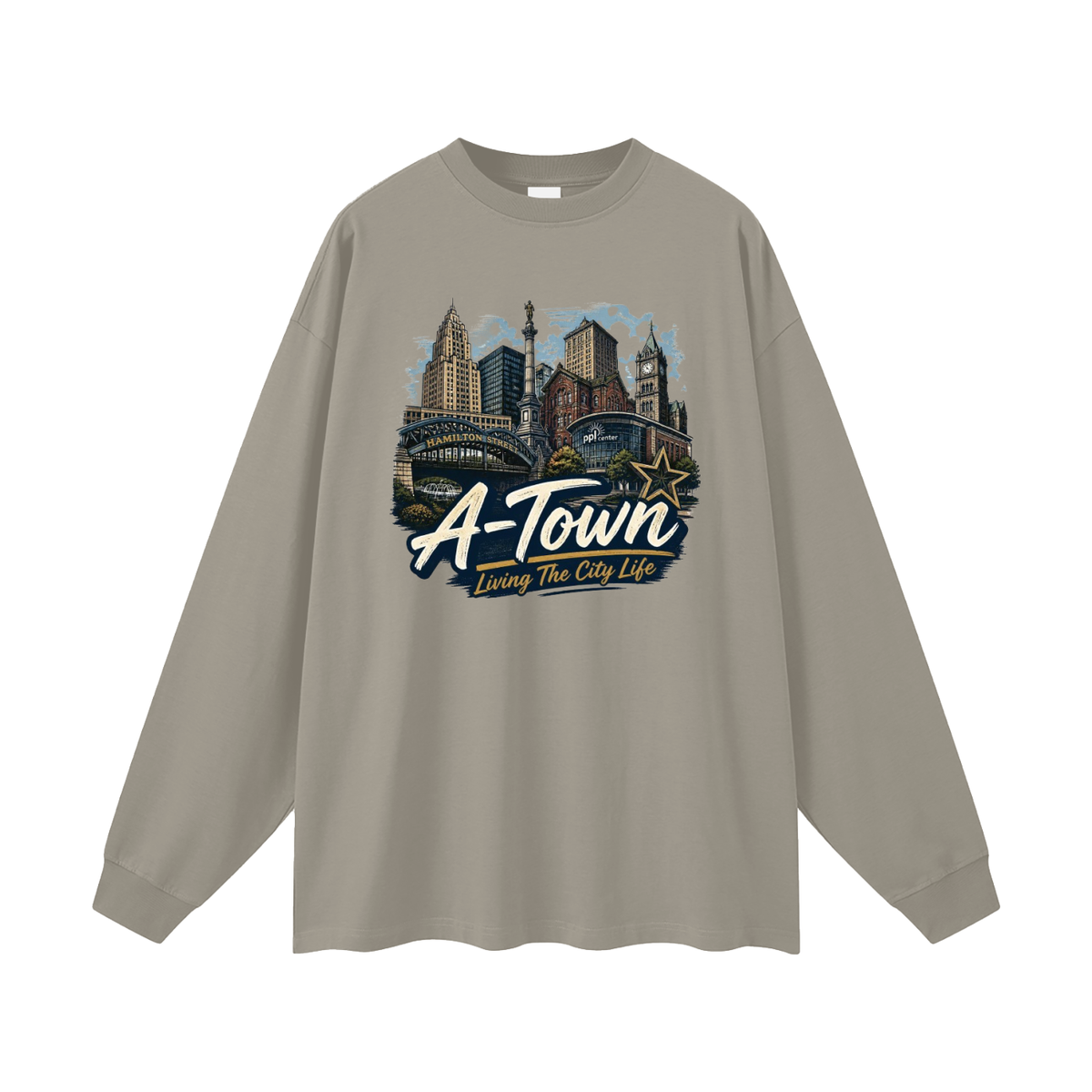 A-Town/Allentown Men's Oversized Long Sleeve T-Shirt