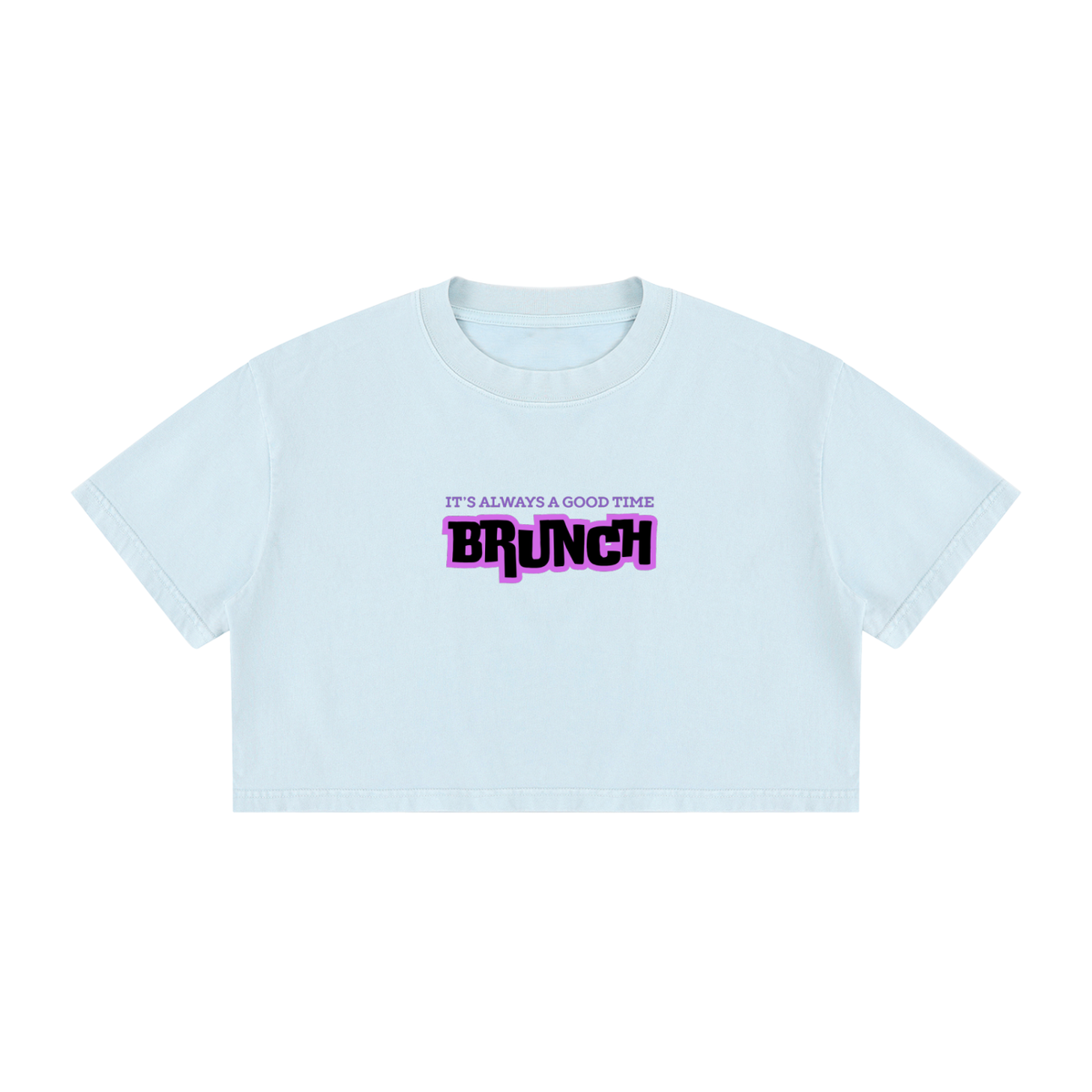 Women's Mineral Wash Cotton Crop T-Shirt