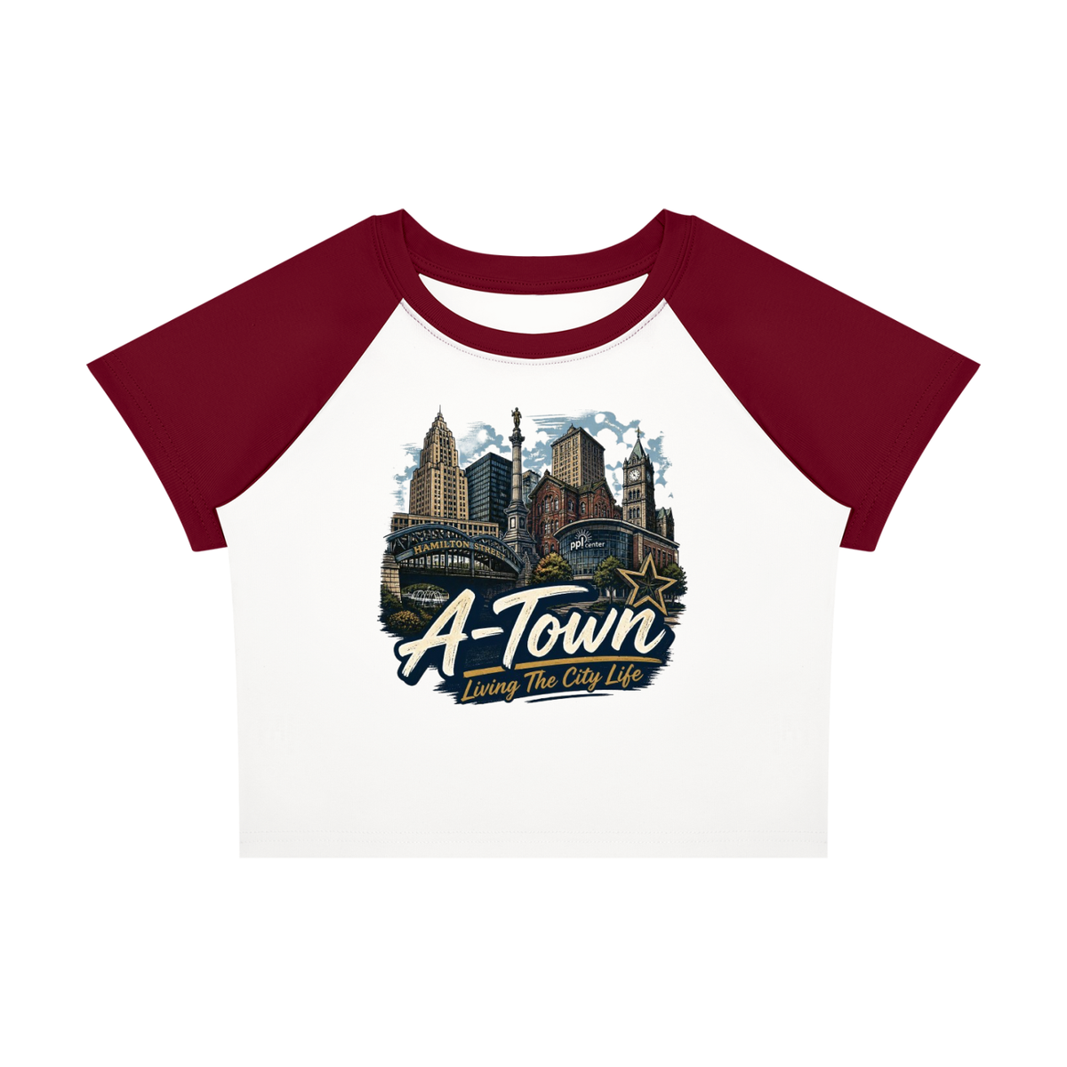 Women’s Raglan Color Block Baby T-Shirt: A-Town City Living