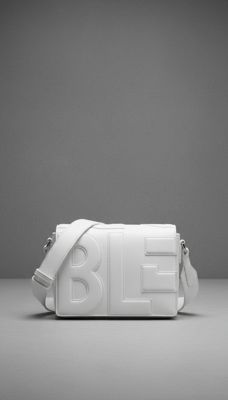 Whiteout Crossbody Bag With Bold Branding