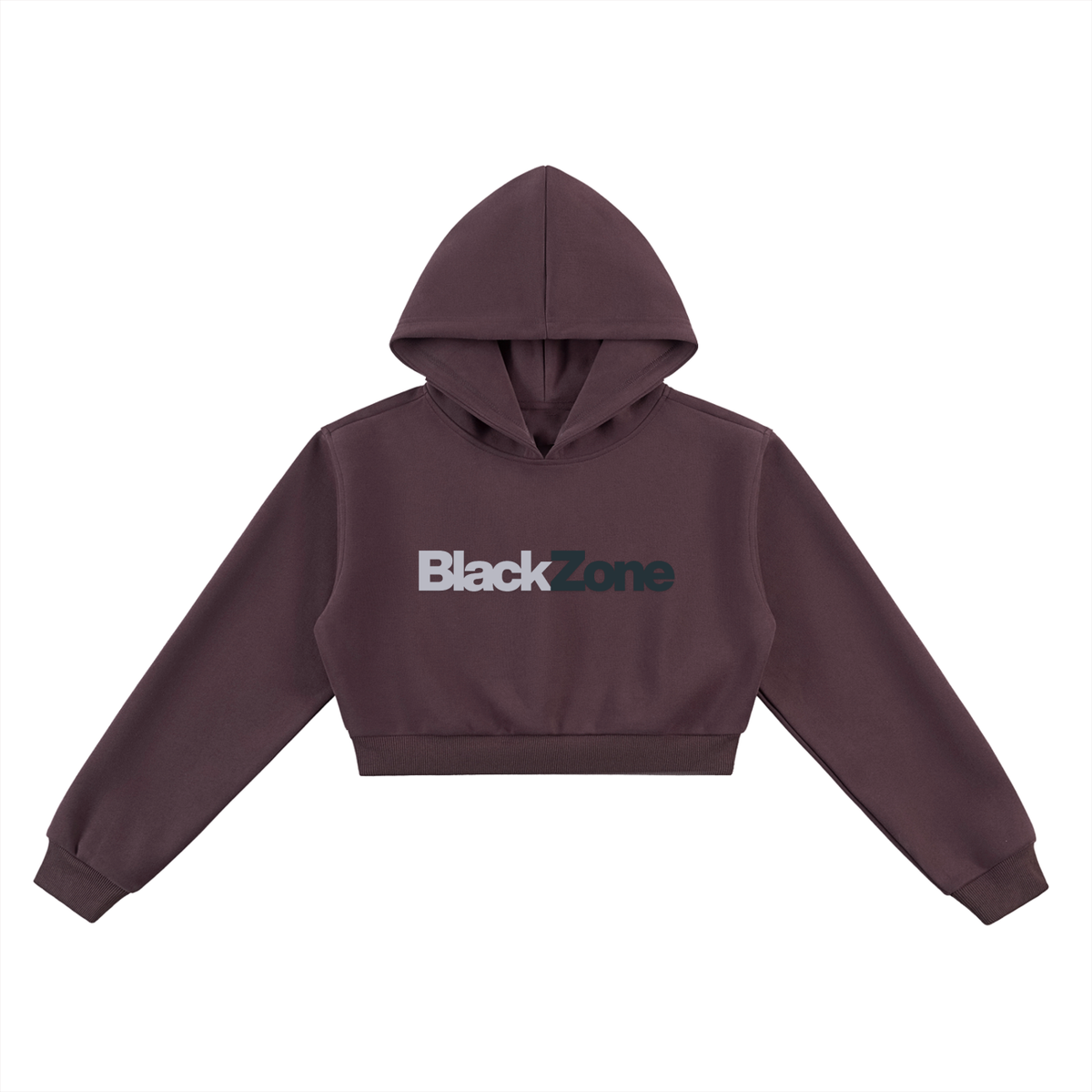BlackZone Women’s Cropped Hoodie – 350 GSM Cotton Blend Streetwear