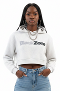 BlackZone Women’s Cropped Hoodie – 350 GSM Cotton Blend Streetwear