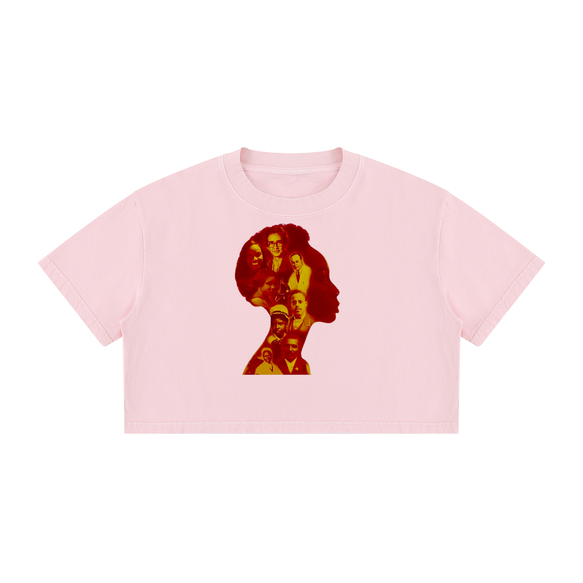 Women's Mineral Wash Cotton Crop T-Shirt: Black History